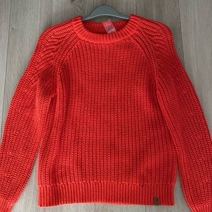 Red/orange knitted Roots Sweater